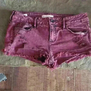 Faded red Jean shorts